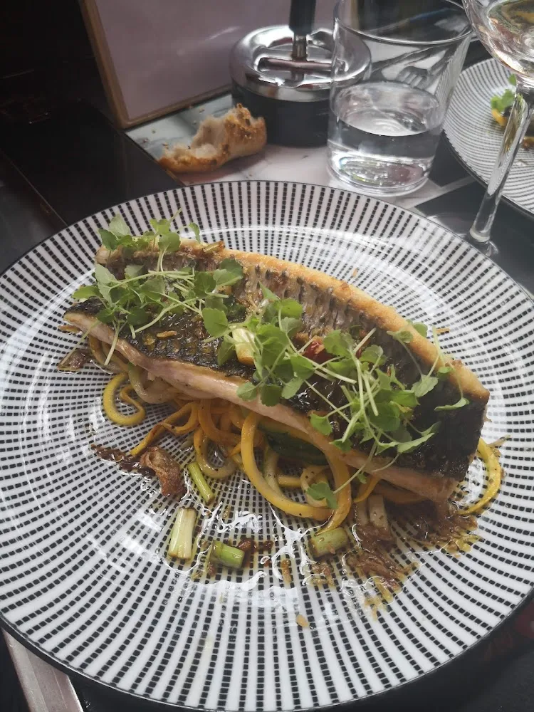 Fillet de Mulet Au Pates de Courgettes