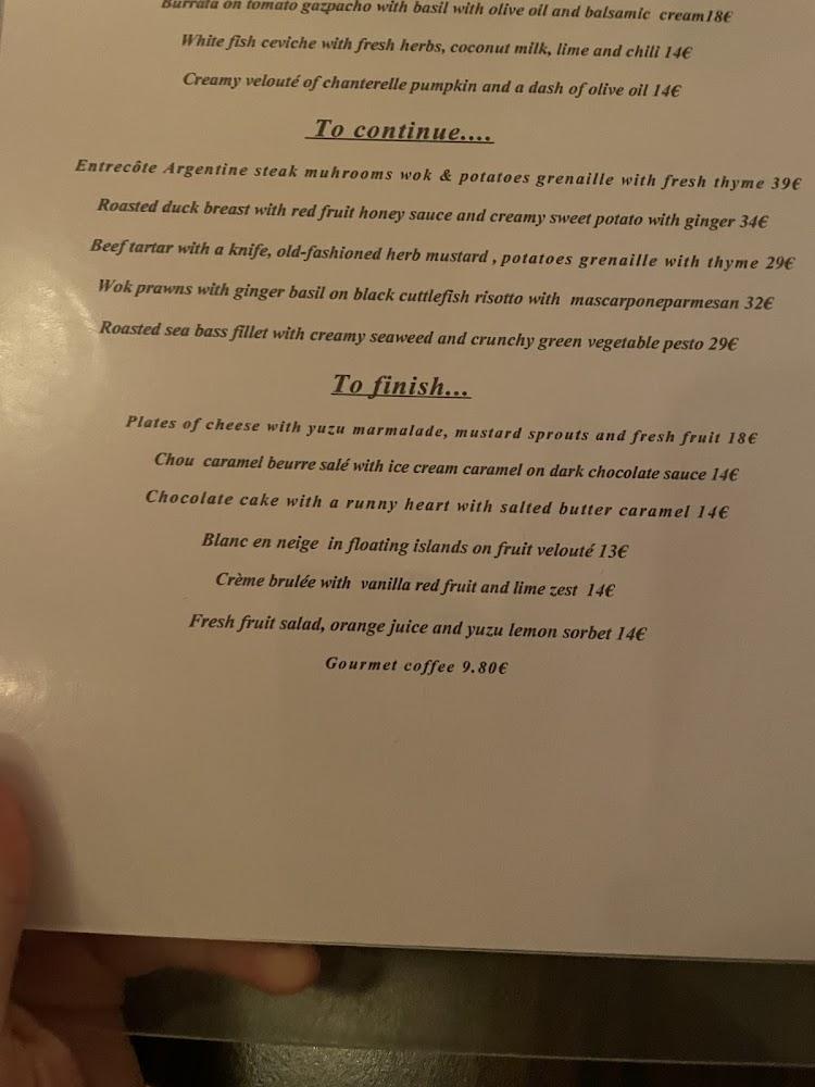 Madame est servie - Menu Image 3